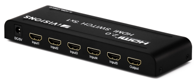 HDMI 2.0 Switch 5x1 (4Kx2K/60Hz 8Bit YcbCr4:4:4; max 600Mhz)