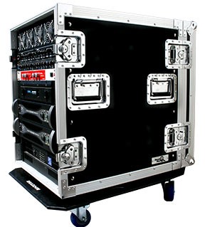 14U amplifier deluxe case - 60cm body depth with caster board