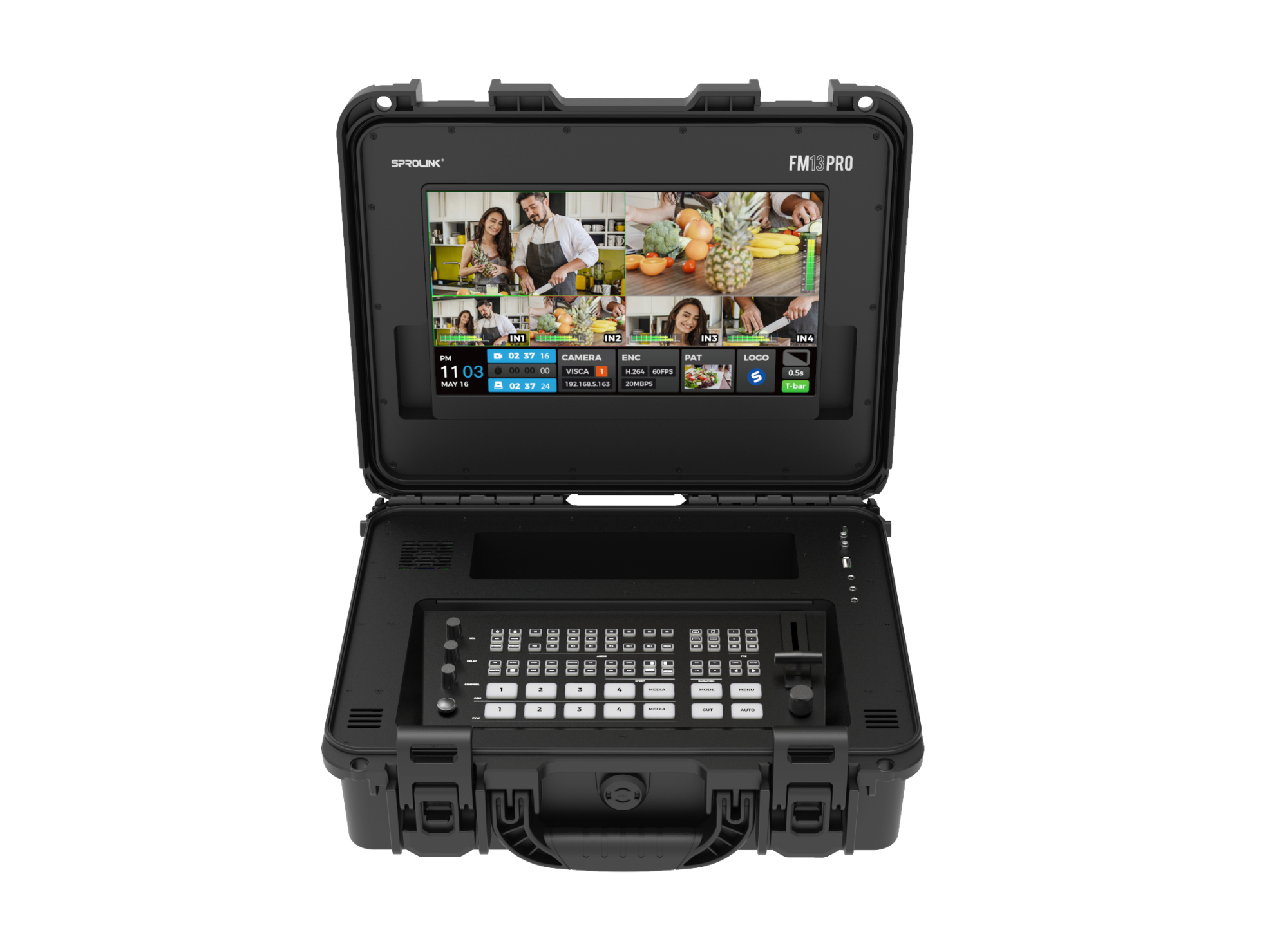 Sprolink FM13PRO - All in one Flightcase Live Streaming Switcher