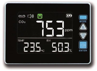 Envix MB390SD Binnenklimaat meter/datalogger voor meting van CO2, temperatuur en R.V.