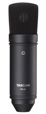 Tascam TM-80 Large diaphram condenser microphone with Accessories Black