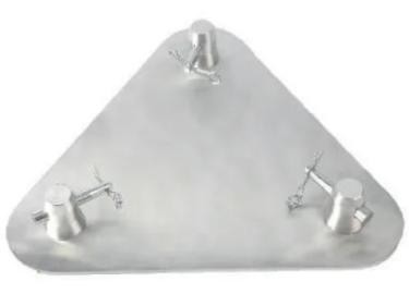 Base without spigots for triobasesilver - kg- For tube 50mm Silver - Certificat ND - delivered with without spigots - Material Alu 6061