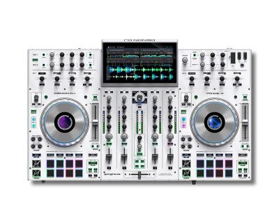PRIME 4 WHITE: 4-Deck Standalone DJ System With 10-inch Touchscreen - LIMITED WHITE VERSION