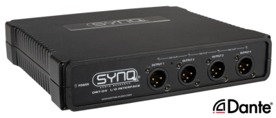 Synq DBT04- Premium Quality Analog/ DANTE Network Audio Bridge for Touring Applications with 4 Analog Outputs