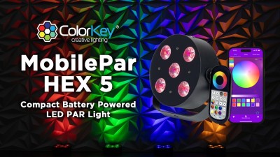 ColorKey MobilePar HEX 5 – 4‑pack battery-powered LED-pars!