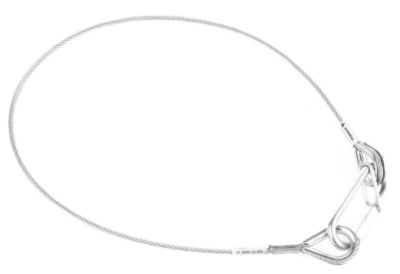 Safety Cable, Certified 3mm/ 100cm - Silver