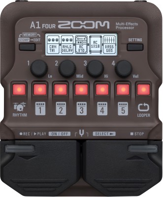 Zoom A1 FOUR - Acoustic Guitar Multi-Effects Pedal