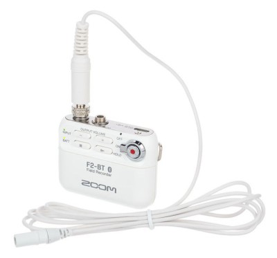 ZOOM F2-BT White - Field Recorder with Bluetooth and Lavalier Mic
