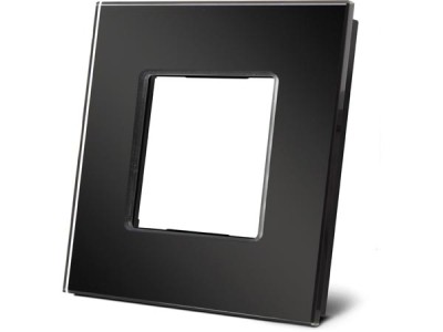 glazen afdekplaat voor Niko©, glanzend zwart