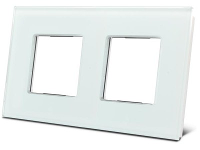 dubbele glazen afdekplaat voor Niko©, glanzend puur wit