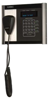 Q-SYS 16-Button Wall Mounted Page Station; with Handheld (H) Microphone