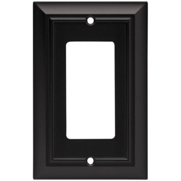 Single gang, Decora-style cover plate, black