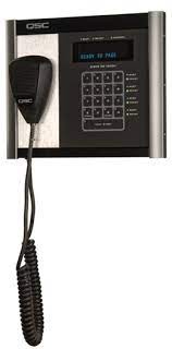Q-SYS 16-Button Command Code (A-P) Wall Mounted Page Station; with Handheld (H)