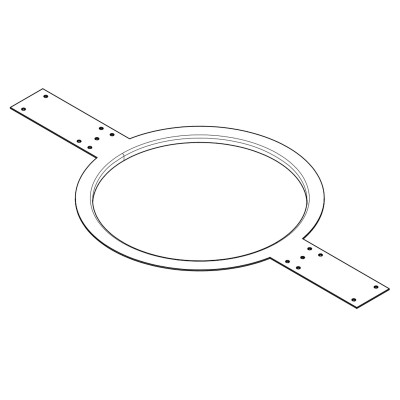 Flanged mud ring bracket for pre-installation of AC-C8T in sheetrock or plaster