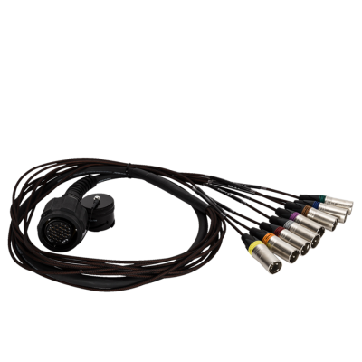CBL LKS 25-2 FANOUT 25 pin to 8X XLR, cable 1.0 M, fanout 1.0 M