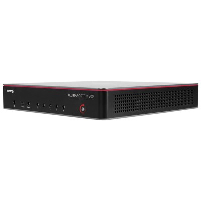 TesiraFORTE X 800​Meeting Room DSP with 4 integrated PoE+ ports. AVB & Dante, 2x2 analog I/O, Stereo USB and 8 channels of AEC. Includes Biamp Launch automatic discovery and tuning