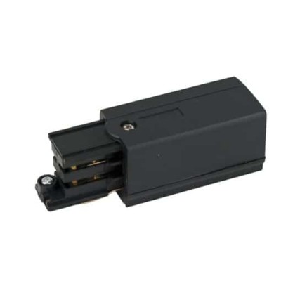Left feed-in connector Black 3-circuit track IP20