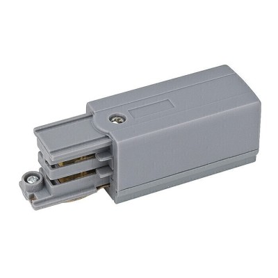 Left feed-in connector Silver 3-circuit track IP20