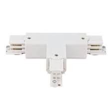 Left T-connector White 3-circuit track IP20