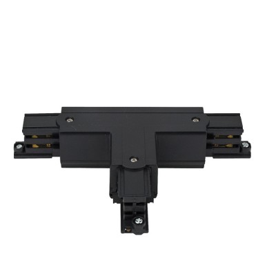 Right T-connector Black 3-circuit track IP20