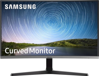 Samsung C27R500FHR - CR50 Series - LED monitor - curved - 27" (26.9" viewable) - 1920 x 1080 Full HD (1080p) @ 60 Hz - VA - 300 cd/m² - 3000:1 - 4 ms - HDMI, VGA - dark grey/blue
