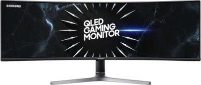Samsung C49RG90SSR - QLED monitor - curved - 49" (49" viewable) - 5120 x 1440 Dual WQHD @ 120 Hz - VA - 1000 cd/m² - 3000:1 - DisplayHDR 1000 - 4 ms - HDMI, 2xDisplayPort