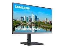 Samsung F24T650FYR - T65F Series - LED monitor - 24" - 1920 x 1080 Full HD (1080p) @ 75 Hz - IPS - 250 cd/m² - 1000:1 - 5 ms - HDMI, DVI, DisplayPort - speakers - dark grey/blue