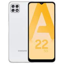 Samsung Galaxy A22 5G - 5G smartphone - dual-SIM - RAM 4 GB / 128 GB - microSD slot - LCD display - 6.6" - 2408 x 1080 pixels (90 Hz) - 3x rear cameras 48 MP, 5 MP, 2 MP - front camera 8 MP - white