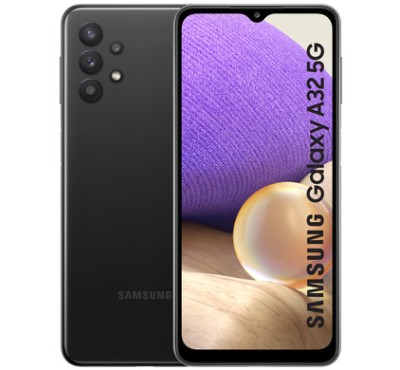 Samsung Galaxy A32 5G - Enterprise Edition - 5G smartphone - dual-SIM - RAM 4 GB / 128 GB - microSD slot - LCD display - 6.5" - 1600 x 720 pixels - 4x rear cameras 48 MP, 8 MP, 5 MP, 2 MP - front camera 13 MP - awesome black