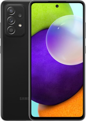 Samsung Galaxy A52 - 4G smartphone - dual-SIM - RAM 6 GB / 128 GB - microSD slot - OLED display - 6.5" - 2400 x 1080 pixels - 4x rear cameras 64 MP, 12 MP, 5 MP, 5 MP - front camera 32 MP - awesome black