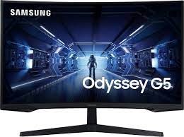 Samsung Odyssey G5 C27G55TQWR - G55T Series - LED monitor - curved - 27" - 2560 x 1440 WQHD @ 144 Hz - VA - 250 cd/m² - 2500:1 - 1 ms - HDMI, DisplayPort - black