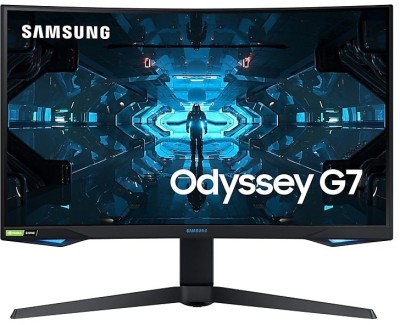 Samsung Odyssey G7 C27G75TQSR - G75T Series - LED monitor - curved - 27" (27" viewable) - 2560 x 1440 WQHD @ 240 Hz - VA - 600 cd/m² - 2500:1 - DisplayHDR 600 - 1 ms - HDMI, 2xDisplayPort - black