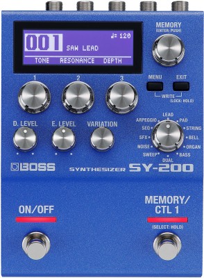 Boss - POLYPHONIC GUITAR SYNTHESIZER WITH LCD DISPLAY, 128 MEMORIES, 200 SERIES PEDAL