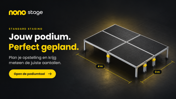 Nono Stage: podium dat overal past