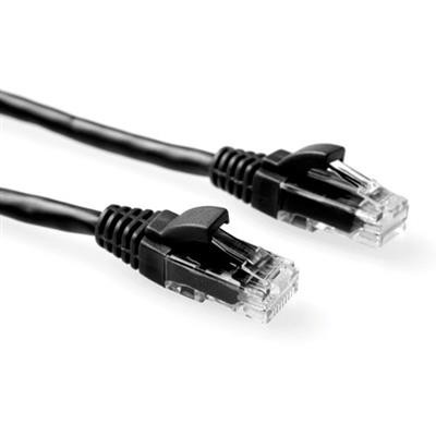 CAT6 U/UTP patch cable black snagless. Length: 10,00 m