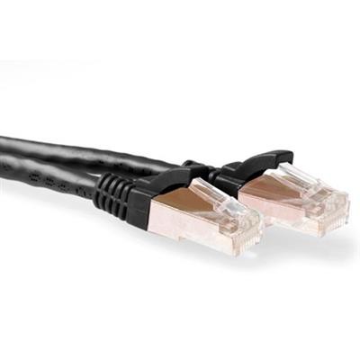 CAT6A S/FTP PiMF patch cable snagless black, Length: 20,00 m