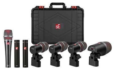 sE Electronics - V PACK ARENA - Drum pack consisting of 1x V KICK, 3x V BEAT, 3x V CLAMPS, 1x V7 X & 1x sE8 matched pair