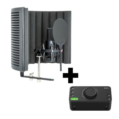 sE Electronics - X1 S Recording Bundel Pro - X1 S Mic met Evo 4 by Audient Audio Interface, RF-X Reflexion Filter, Shockmount/Popfilter & 3m kabel