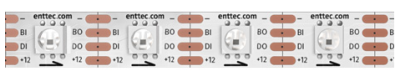 Enttec 12V Individually-Controllable 60 Pixel/Metre RGB Strip with Backup Data Line and White PCB 5M Roll