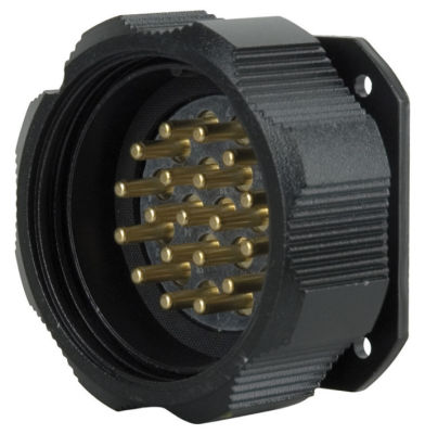 Socapex SLDEME419AR MALE CHASSIS CONNECTOR WITH RING BLACK