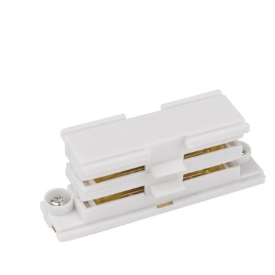 Straight connector White 3-circuit track IP20