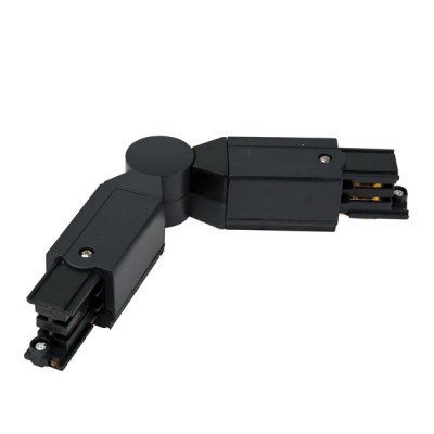 Flexible connector Black 3-circuit track IP20