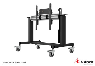 Touch trolley table with electric tilt