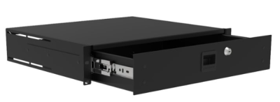 2HE lade HD, 387mm diep, - zwart - prijs per 1 stuk - 2U drawer HD, 387mm deep, - black - price per piece