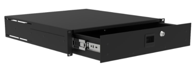 2HE lade HD, 487mm diep, - zwart - prijs per 1 stuk - 2U drawer HD, 487mm deep, - black - price per piece