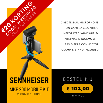 € 20 Discount on the Sennheiser MKE200 Mobile Kit!