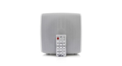 Ecler Stereo loudspeaker kit (2 x 25 WRMS @ 8Ω) including an active and a passive cabinet. eMOTUS5PBBK performs BT connection, balanced and unbalanced audio inputs. Includes an IR remote control and 0-10VDC remote port. Features: source selection, 2