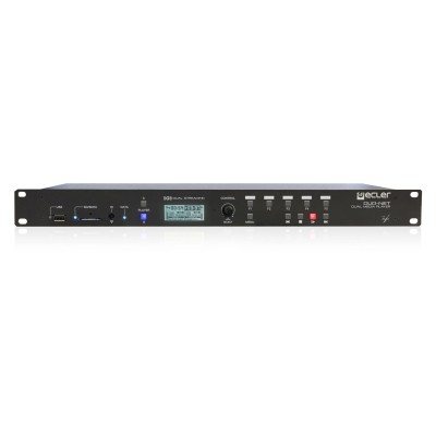 Ecler Double audio sound source that features full EclerNet compatibility (UCP control system, WPNETTOUCH remote management, TP-NET protocol, etc.). It includes 2 independent stereo media players, each one being able to play Internet audio streams an