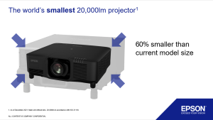 Epson EB-PU2220b is the smallest 20000lumen projector