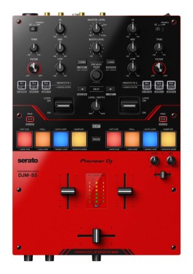Pioneer DJ DJM-S5 - Scratch-style 2-channel-DJ-mixer (glossy red)